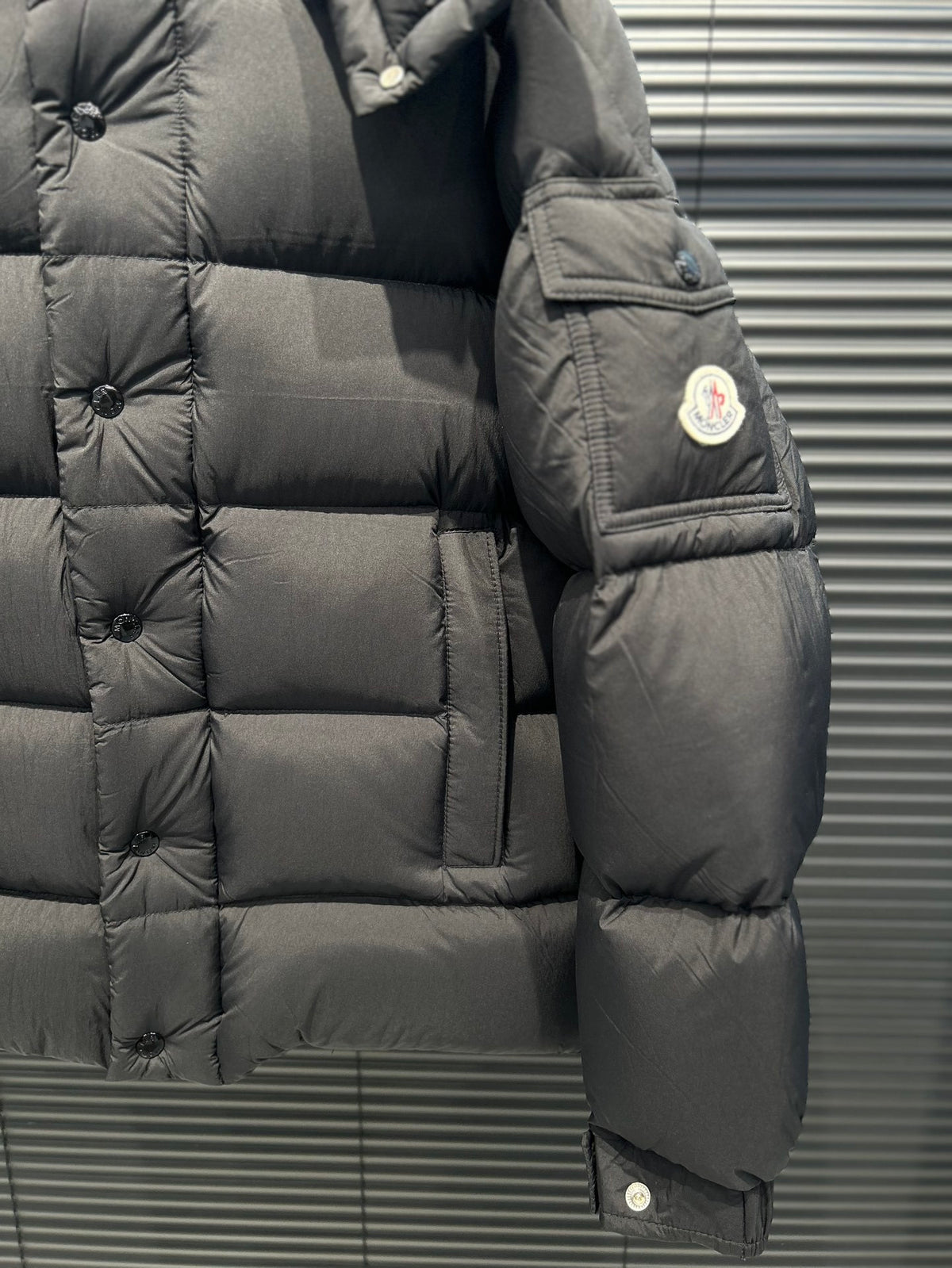 Moncler Maya Matte Hooded Puffer Jacket - Black