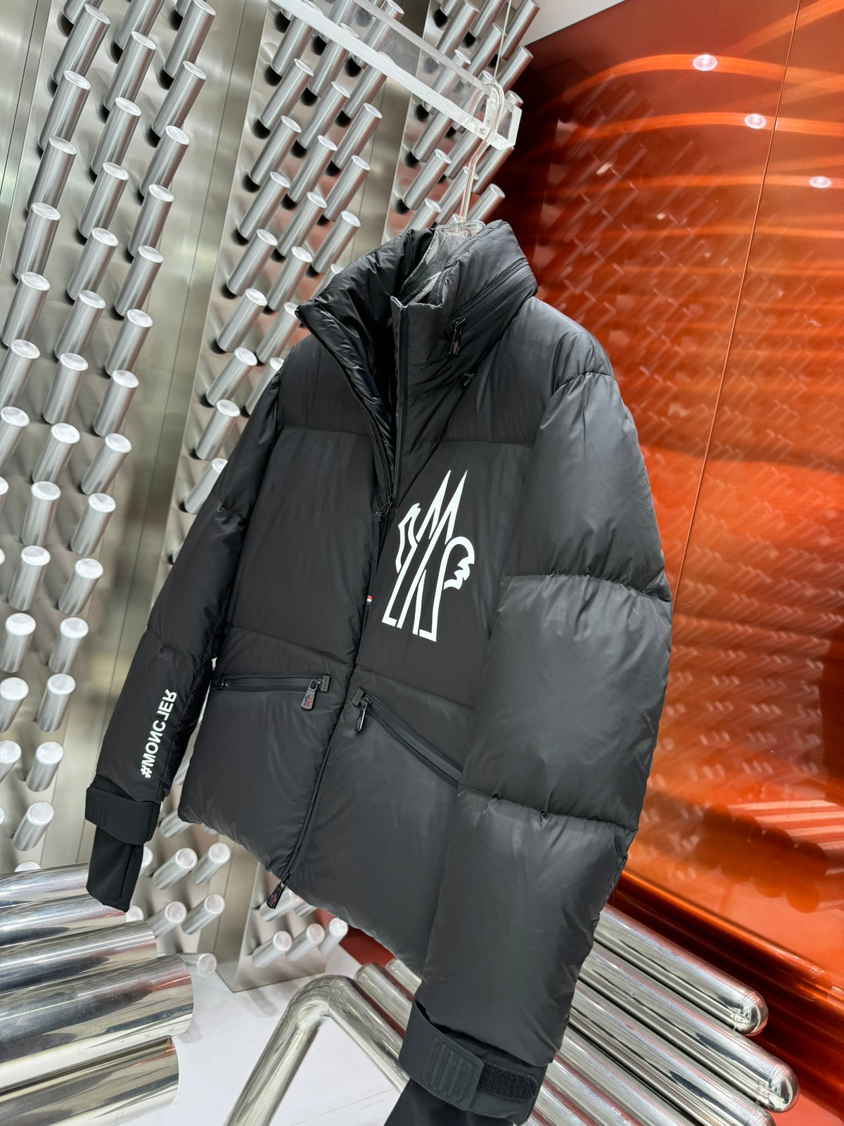 Moncler Verdons Stand Collar Puffer Down Jacket