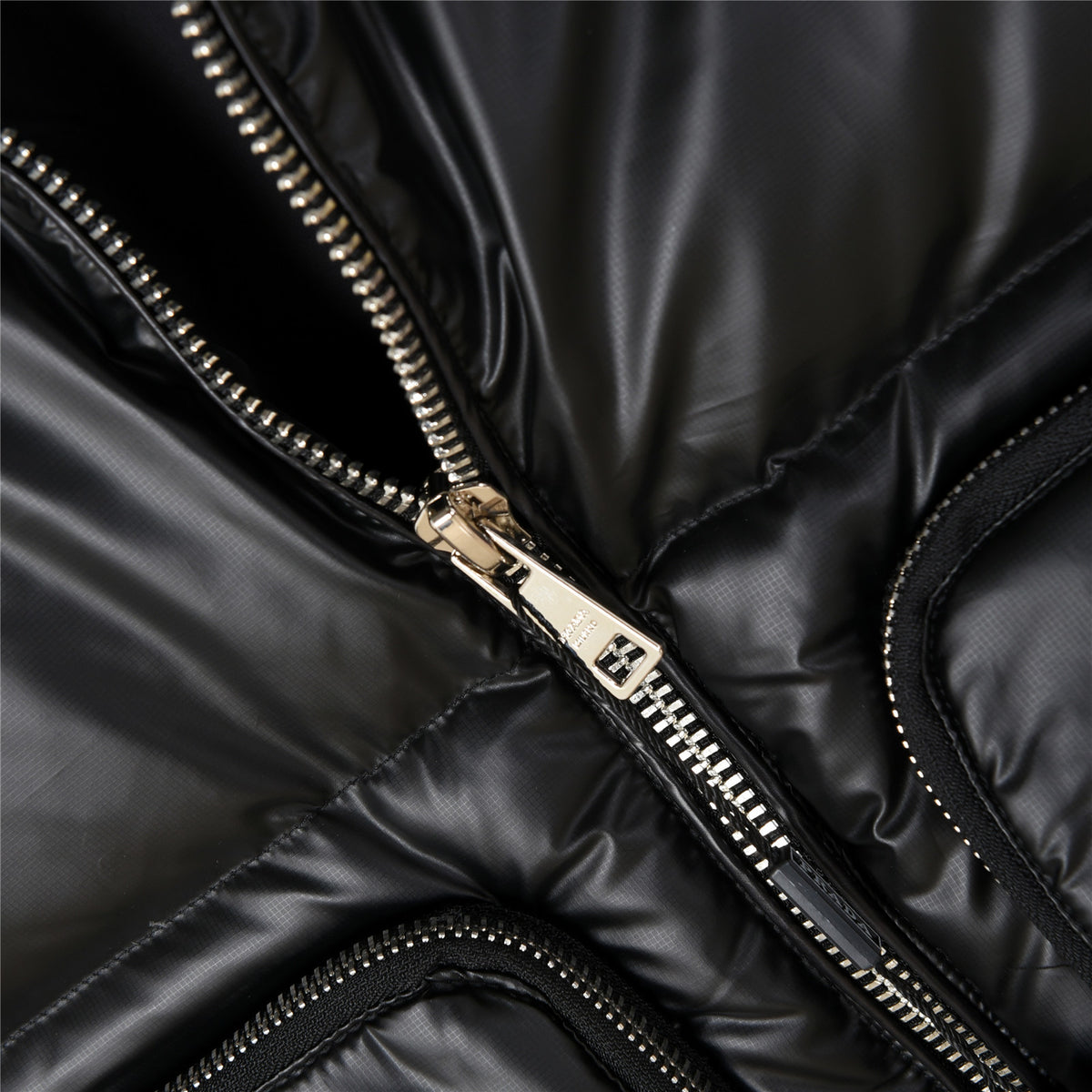 Prada Black Stand-Collar Puffer Vest with Large Pockets