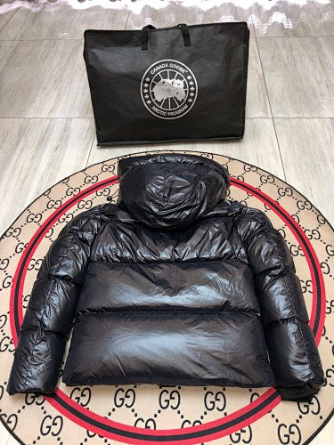 Canada Goose Crofton 2252 Hooded Down Puffer Jacket – Black/Silver