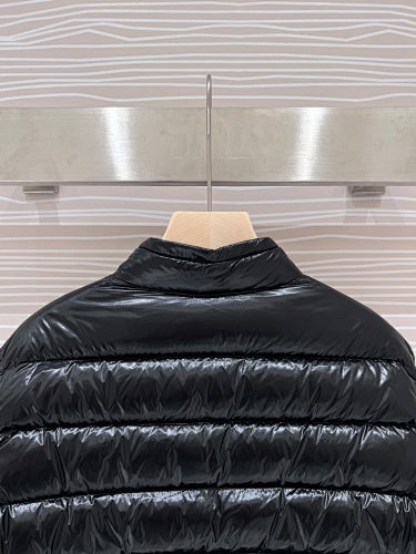Moncler Acorus Lightweight Stand-Collar Down Jacket – Black