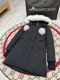 Moose Knuckles Women’s Long Hooded Puffer Coat – Style 01