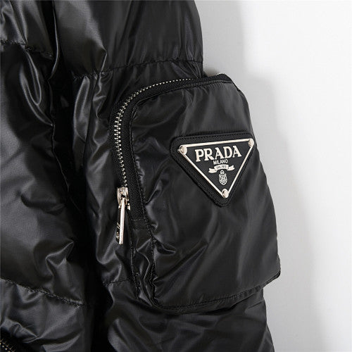 Prada Men’s Black Stand-Collar Puffer Jacket