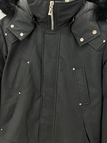 Moose Knuckles Men's Long Hooded Parka – Black