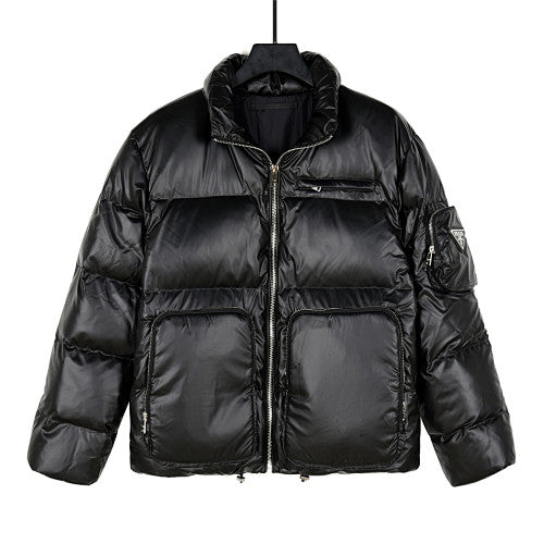 Prada Men’s Black Stand-Collar Puffer Jacket