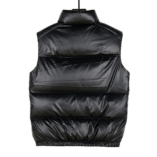 Prada Black Stand-Collar Puffer Vest with Large Pockets