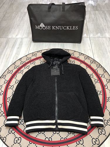 Moose Knuckles Hooded Sherpa-Style Zip Jacket – Black