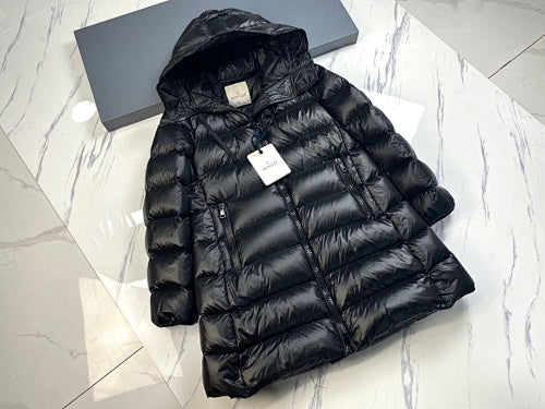 Moncler Long Hooded Down Puffer Jacket – Black