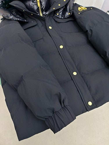 Moose Knuckles Hooded Parka with Gold-Tone Hardware – Black