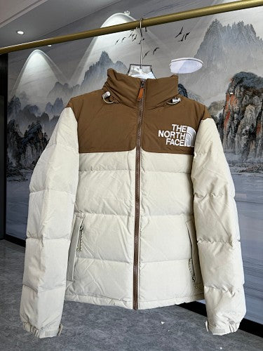 The North Face Colorblock Puffer Jacket – Brown & Cream