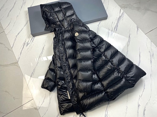 Moncler Long Hooded Down Puffer Jacket – Black