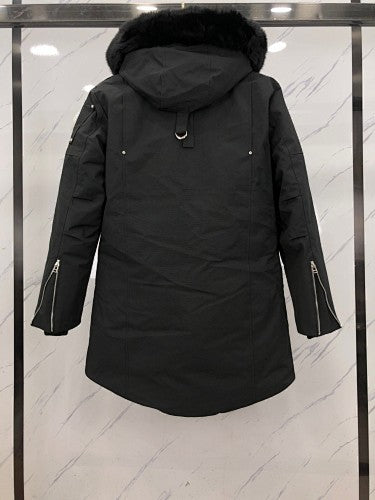 Moose Knuckles Men's Long Hooded Parka – Black