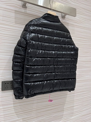 Moncler Acorus Lightweight Stand-Collar Down Jacket – Black