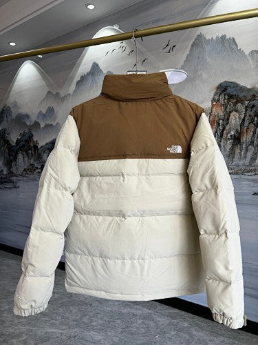 The North Face Colorblock Puffer Jacket – Brown & Cream