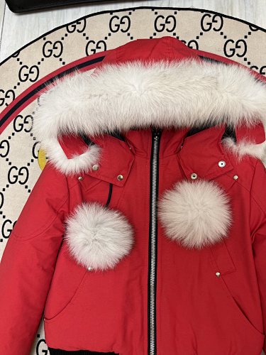 Women's Hooded Parka with Fluffy Trim & Pom-Pom Details