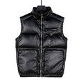 Prada Black Stand-Collar Puffer Vest with Large Pockets