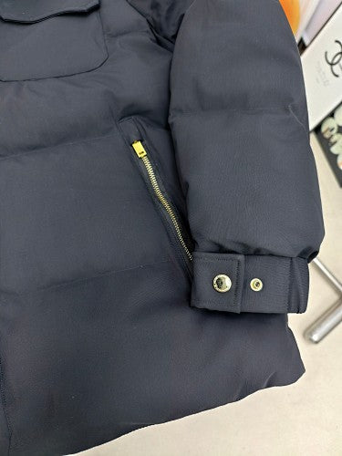 Moose Knuckles Hooded Parka with Gold-Tone Hardware – Black