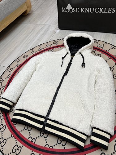 Moose Knuckles Hooded Sherpa-Style Zip Jacket – Black