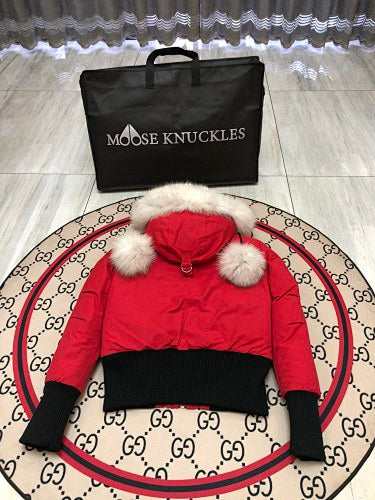 Women's Hooded Parka with Fluffy Trim & Pom-Pom Details
