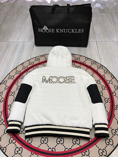 Moose Knuckles Hooded Sherpa-Style Zip Jacket – Black