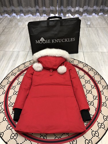 Moose Knuckles Women’s Long Hooded Puffer Coat – Style 01