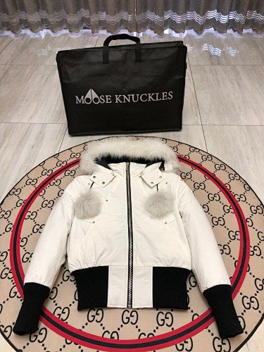Women's Hooded Parka with Fluffy Trim & Pom-Pom Details