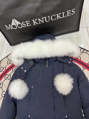 Moose Knuckles Women’s Long Hooded Puffer Coat – Style 01