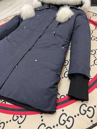 Moose Knuckles Women’s Long Hooded Puffer Coat – Style 01