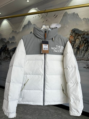 The North Face Colorblock Puffer Jacket – Brown & Cream