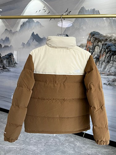The North Face Colorblock Puffer Jacket – Brown & Cream