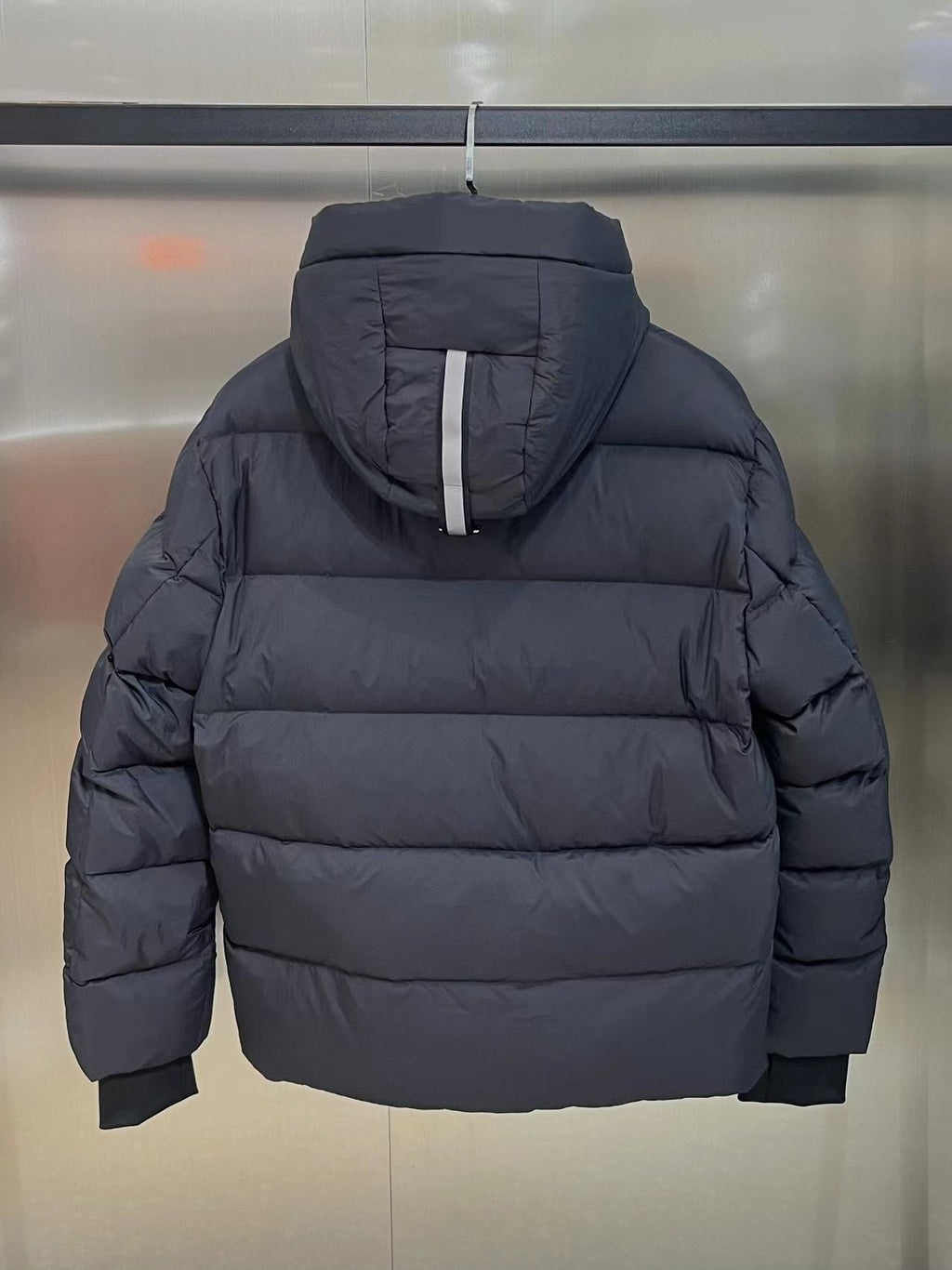 Canada Goose Black Label Hooded Puffer Jacket with Chest Logo