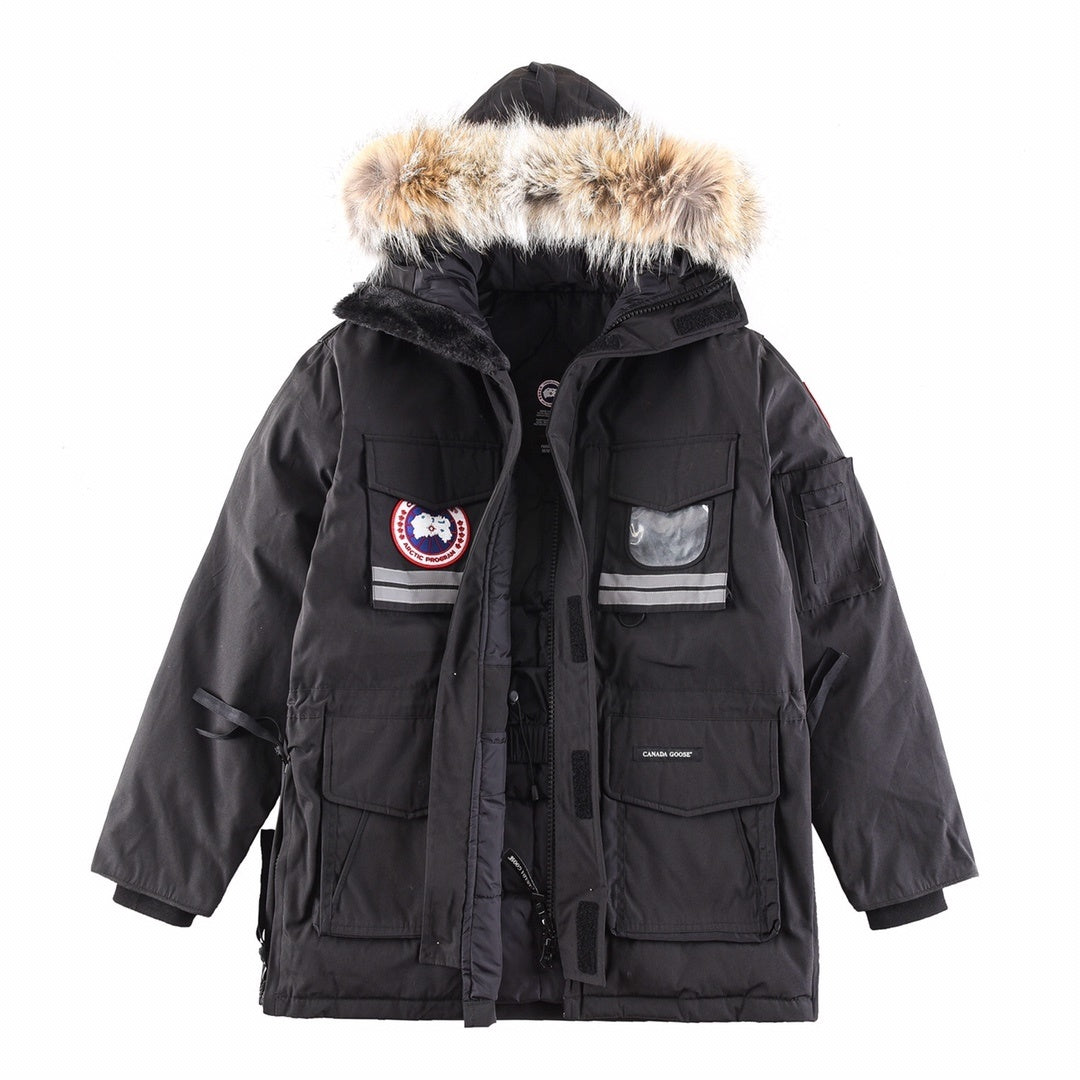 Canada Goose Expedition-Style Hooded Parka - Black