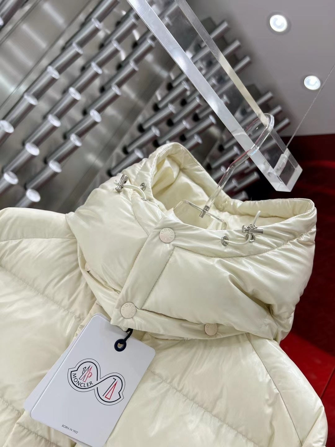 Moncler 70th Anniversary Hooded Puffer Jacket with Dual Logo Patch