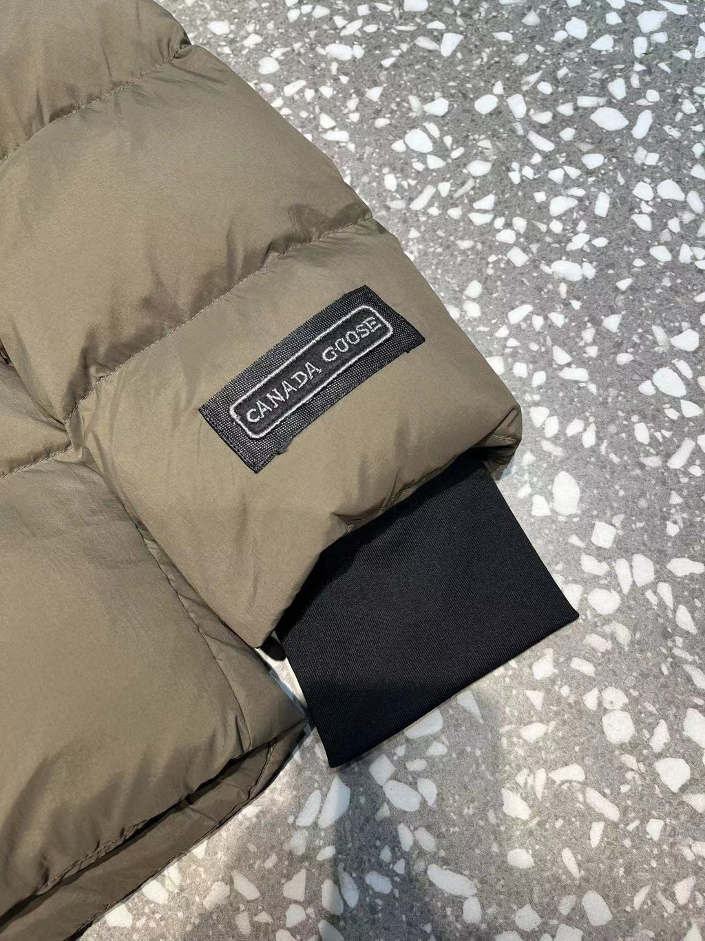 Canada Goose Black Label Hooded Puffer Jacket with Chest Logo