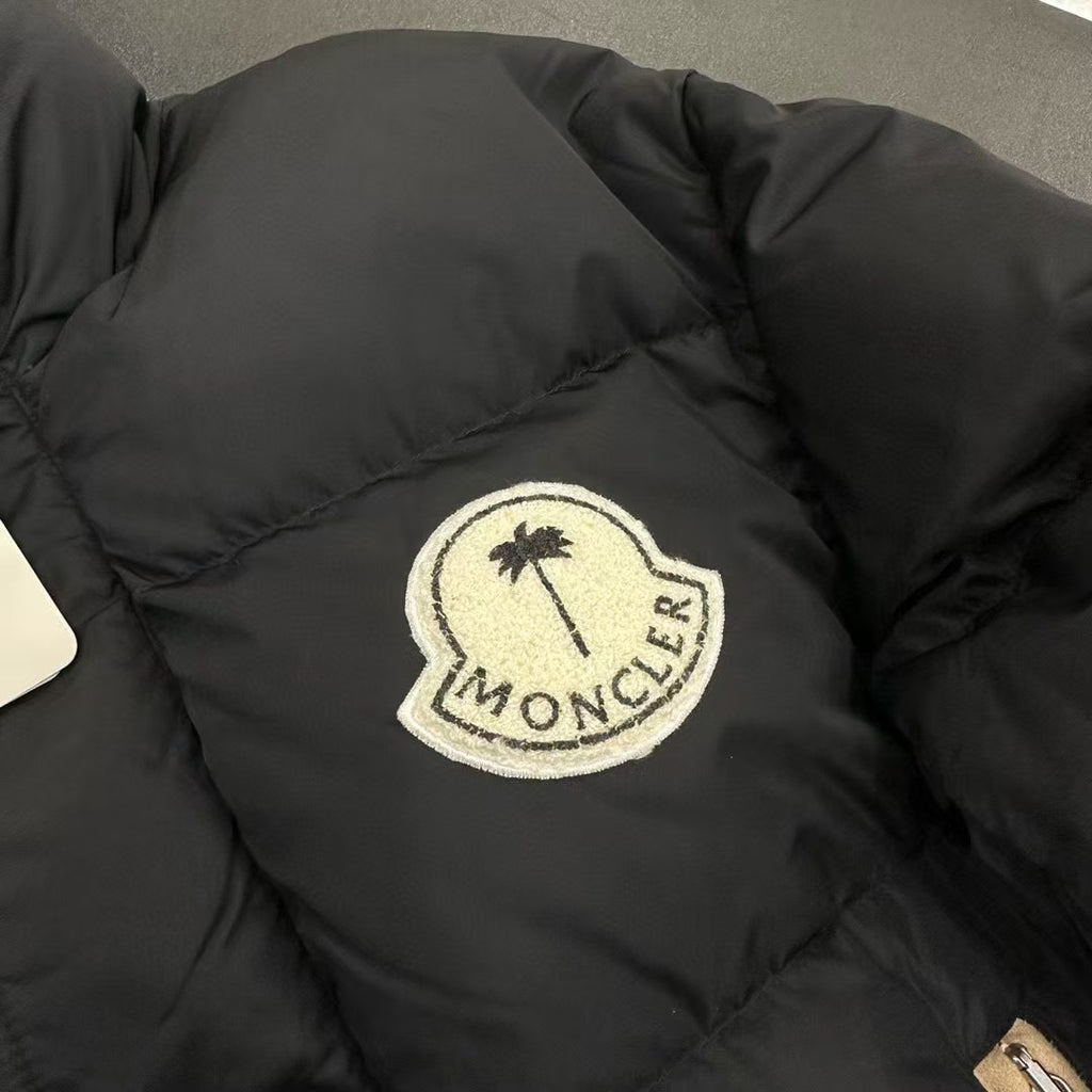 Moncler x Palm Angels Stand-Collar Puffer Jacket - Black
