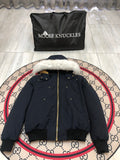 Moose Knuckles Men's Hooded Bomber Jacket with Gold-Tone Hardware