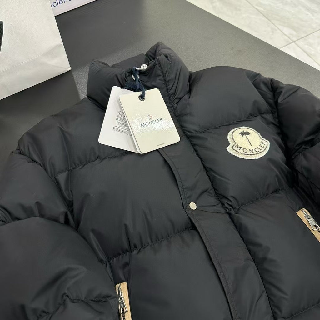 Moncler x Palm Angels Stand-Collar Puffer Jacket - Black