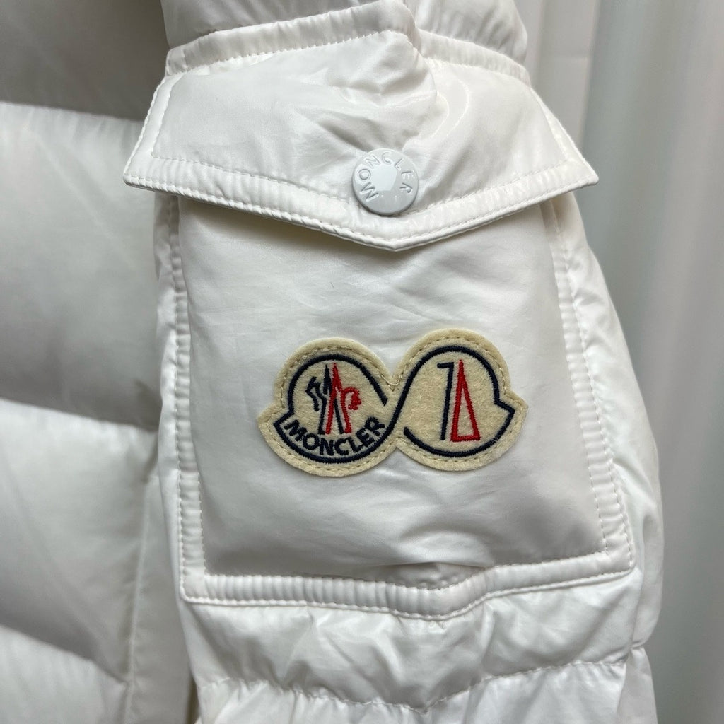 Moncler 70th Anniversary Hooded Puffer Jacket with Dual Logo Patch