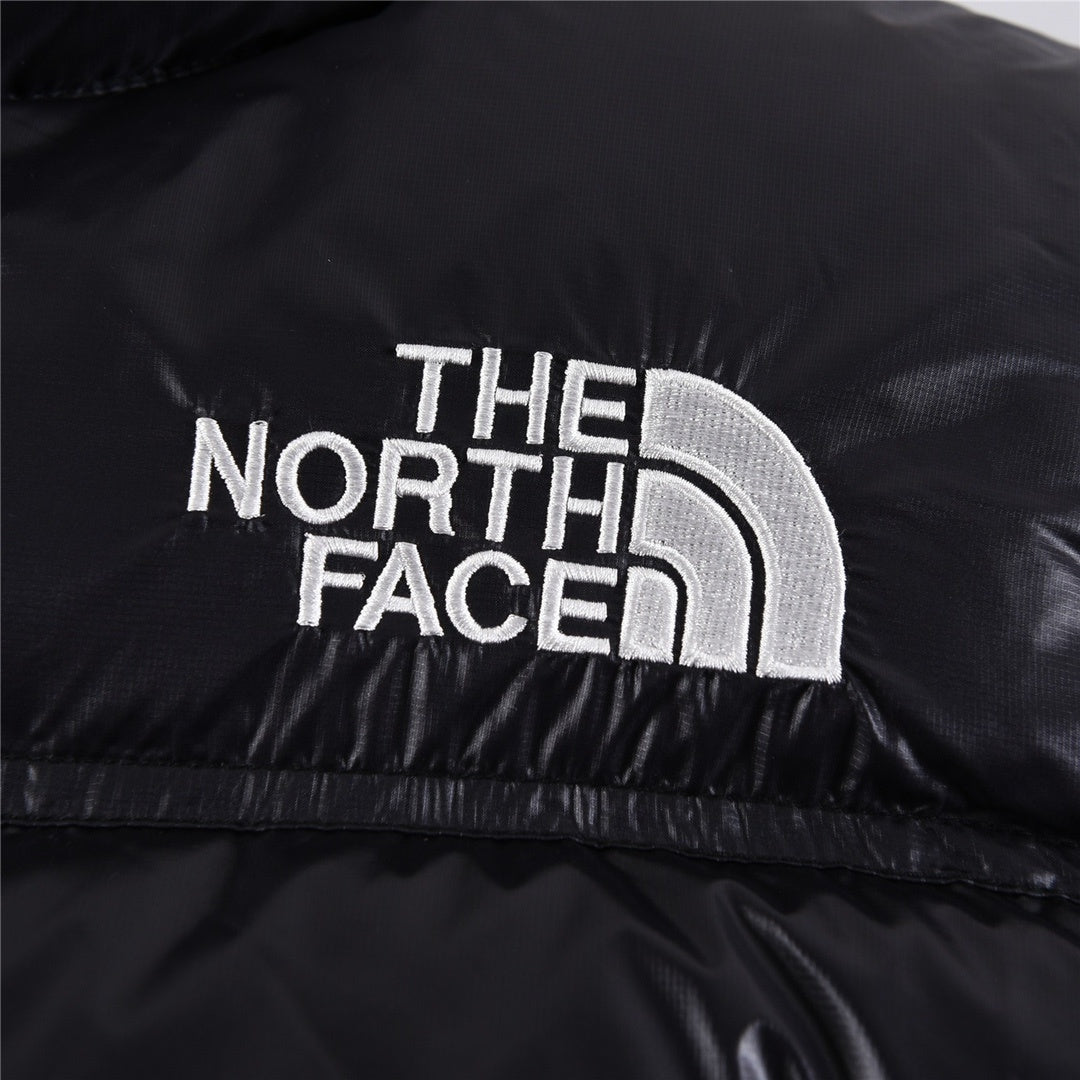 The North Face Cropped Glossy Puffer Jacket