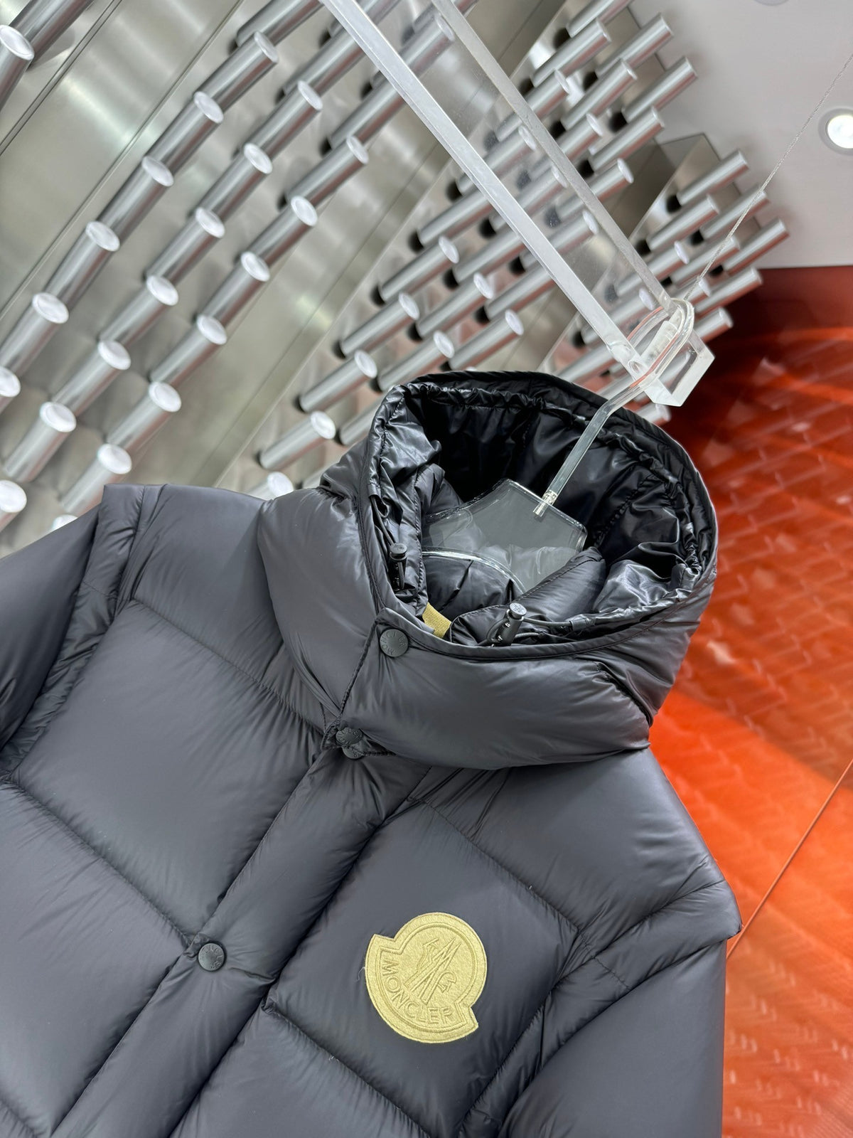 Moncler 2-in-1 Hooded Down Jacket with Detachable Sleeves