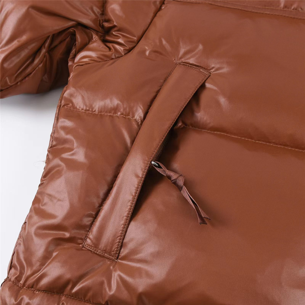The North Face Cropped Glossy Puffer Jacket