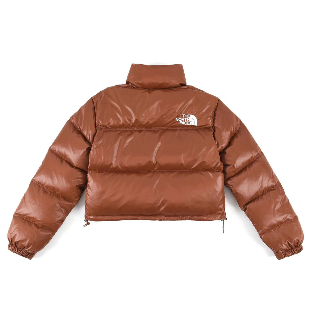 The North Face Cropped Glossy Puffer Jacket