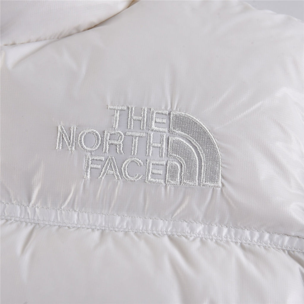 The North Face Cropped Glossy Puffer Jacket