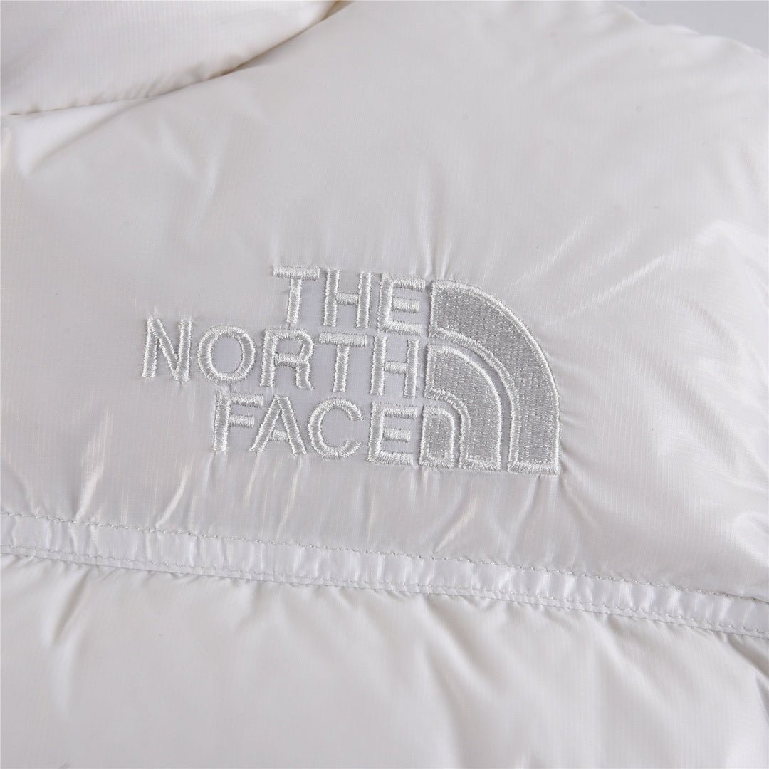The North Face Cropped Glossy Puffer Jacket