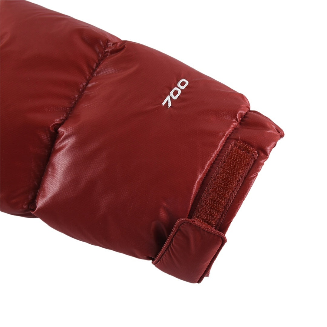 The North Face Cropped Glossy Puffer Jacket