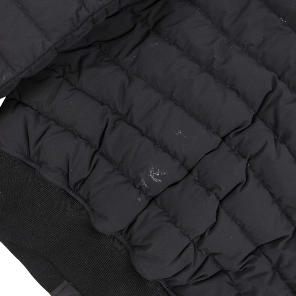 Moose Knuckles Down Bomber 315 Black Quilted Bomber Jacket with Zip Front