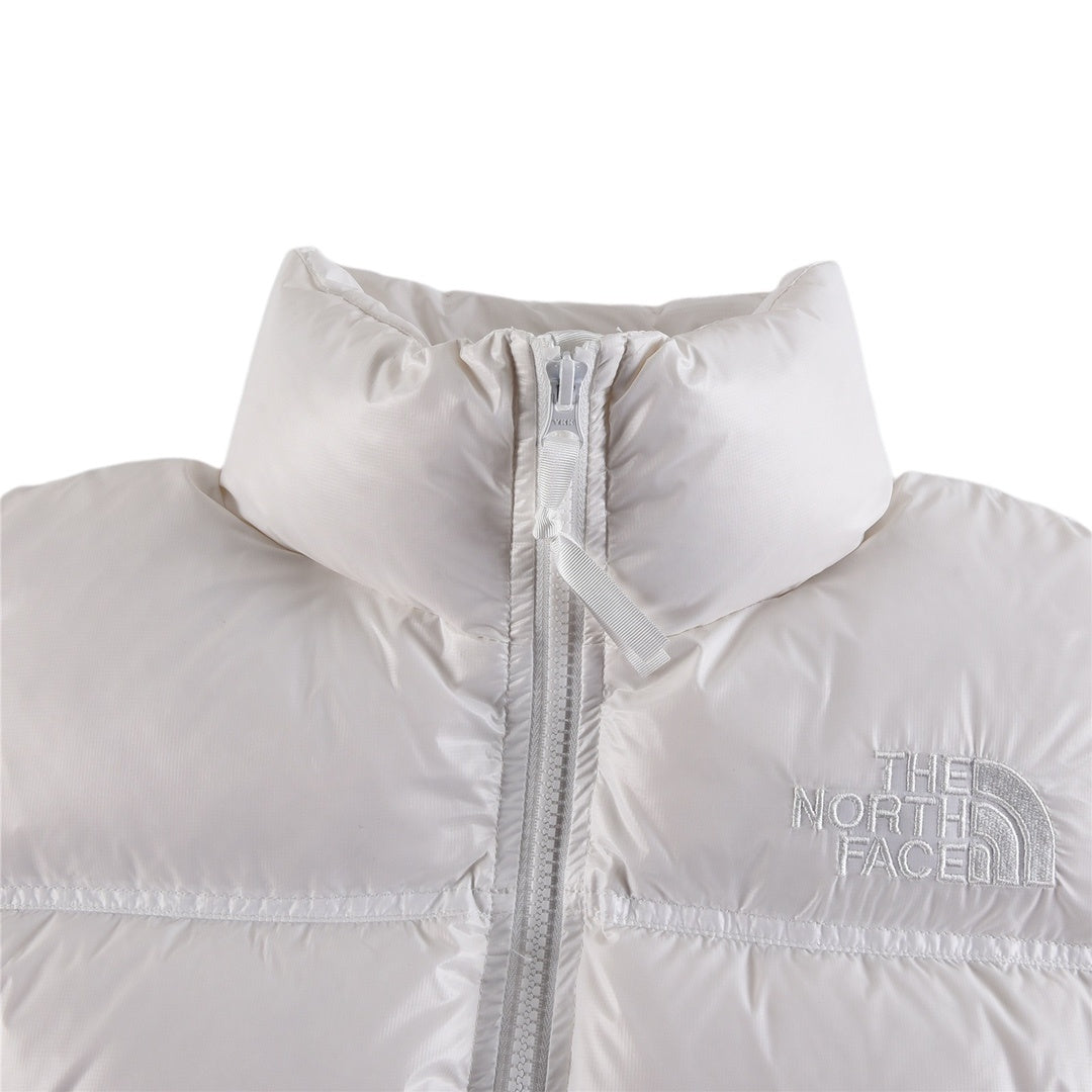 The North Face Cropped Glossy Puffer Jacket