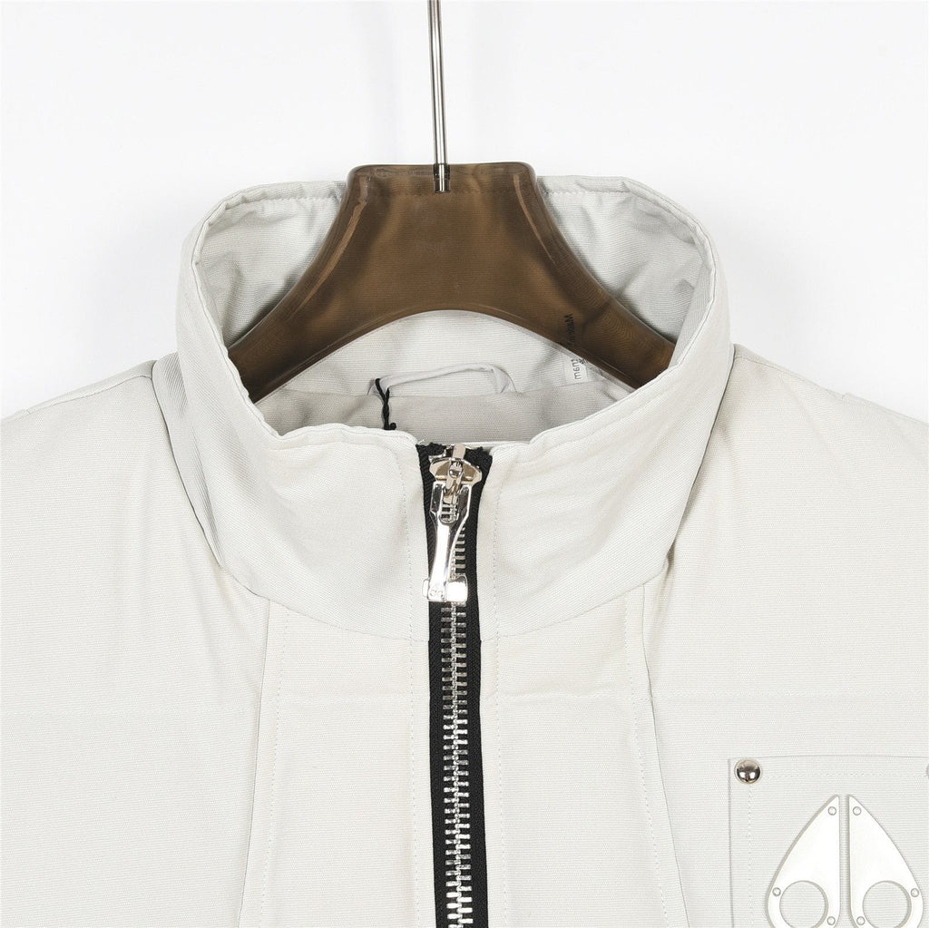 Moose Knuckles Quilted Down Vest with Stand Collar