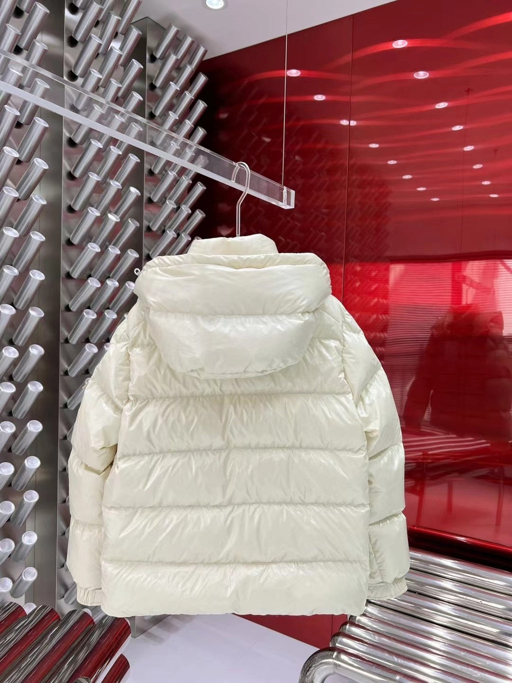 Moncler 70th Anniversary Hooded Puffer Jacket with Dual Logo Patch