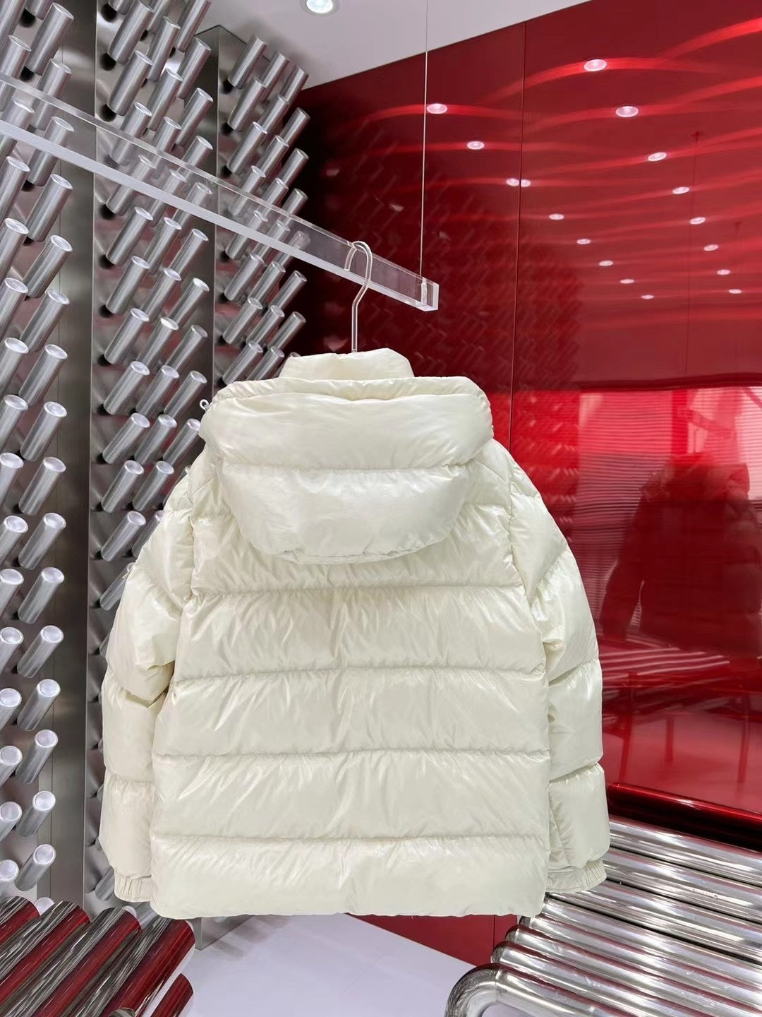 Moncler 70th Anniversary Hooded Puffer Jacket with Dual Logo Patch